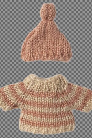 Maileg Knitted Sweater & Hat Big sister mouse