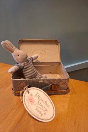 Maileg Rabbit in suitcase micro groen