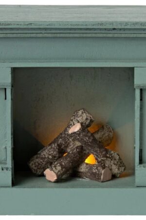 Maileg Fireplace, mouse blue