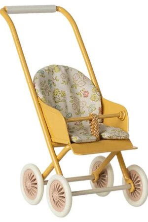 Maileg. Stroller micro Yellow